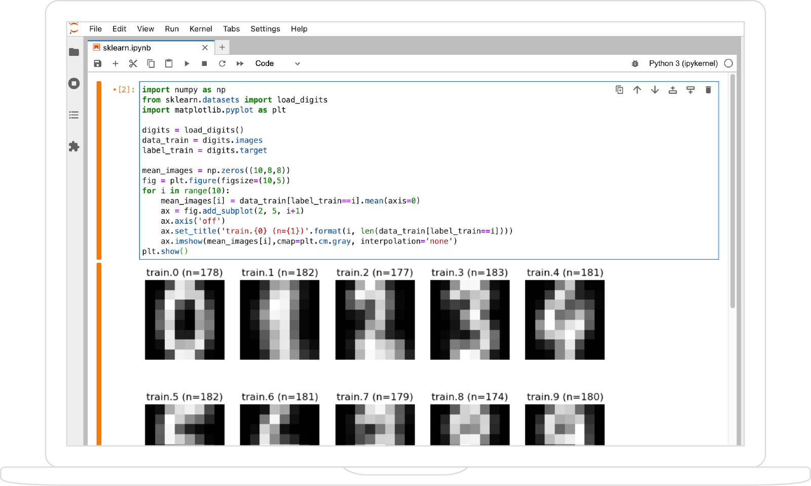 Pythonの制作画面